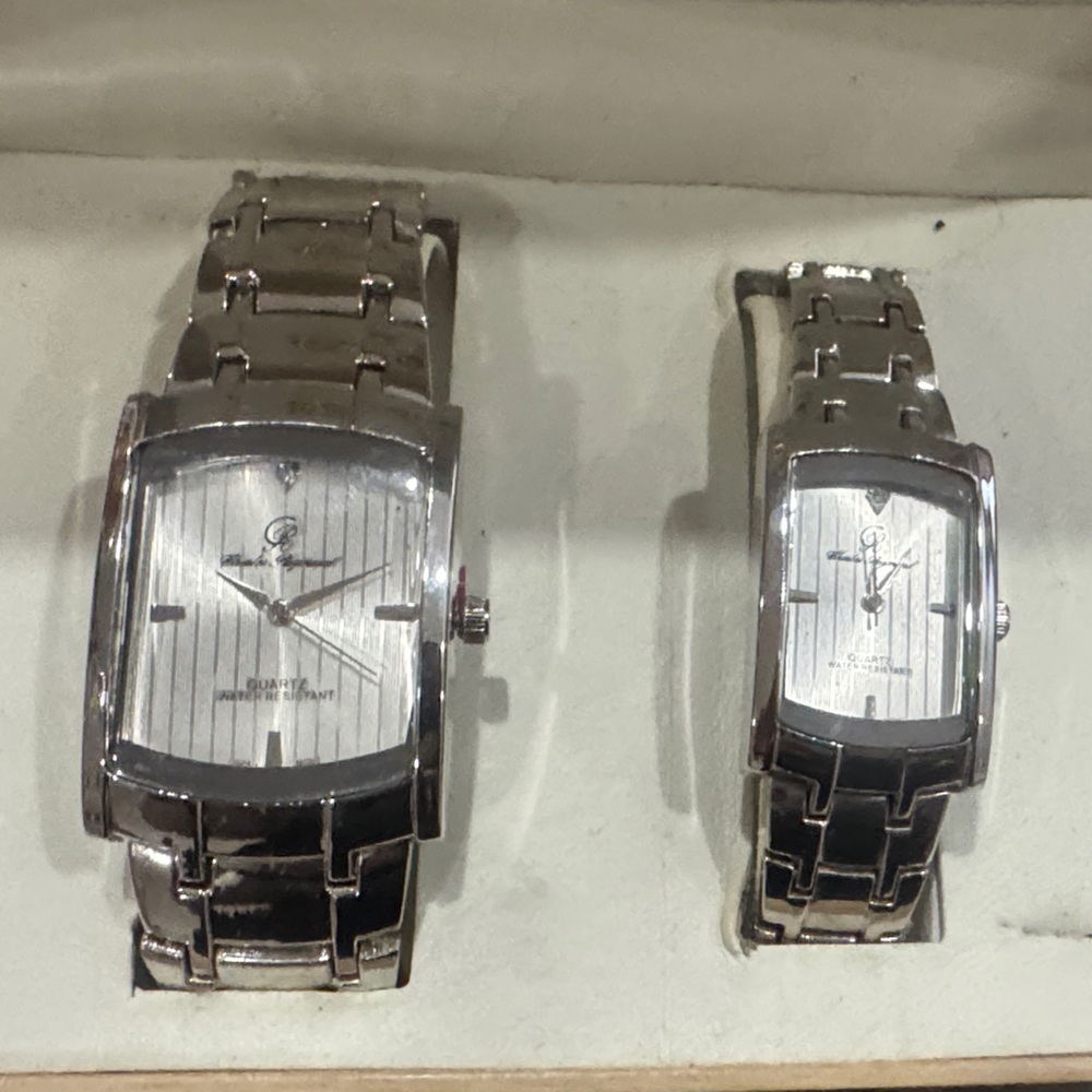 Silver Men's Watch Set